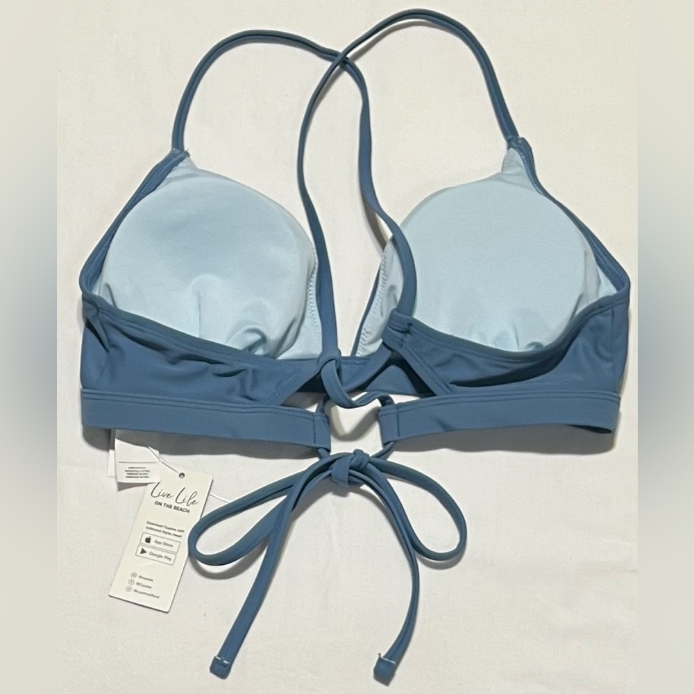 Cupshe Slate Blue Bikini Top - Picture 2 of 4